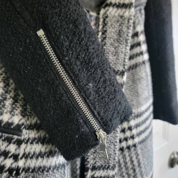 NWOT Women's Guess Wool Plaid Houndstooth Coat Size Small - Picture 9 of 14